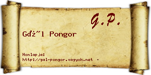 Gál Pongor névjegykártya